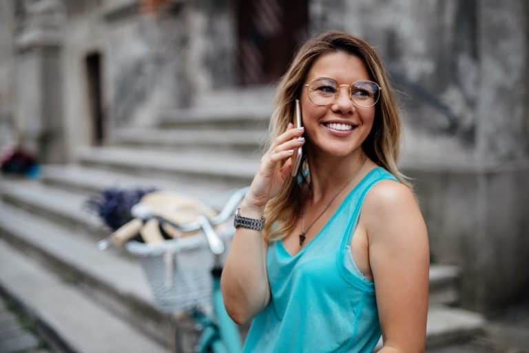 Talking on the phone