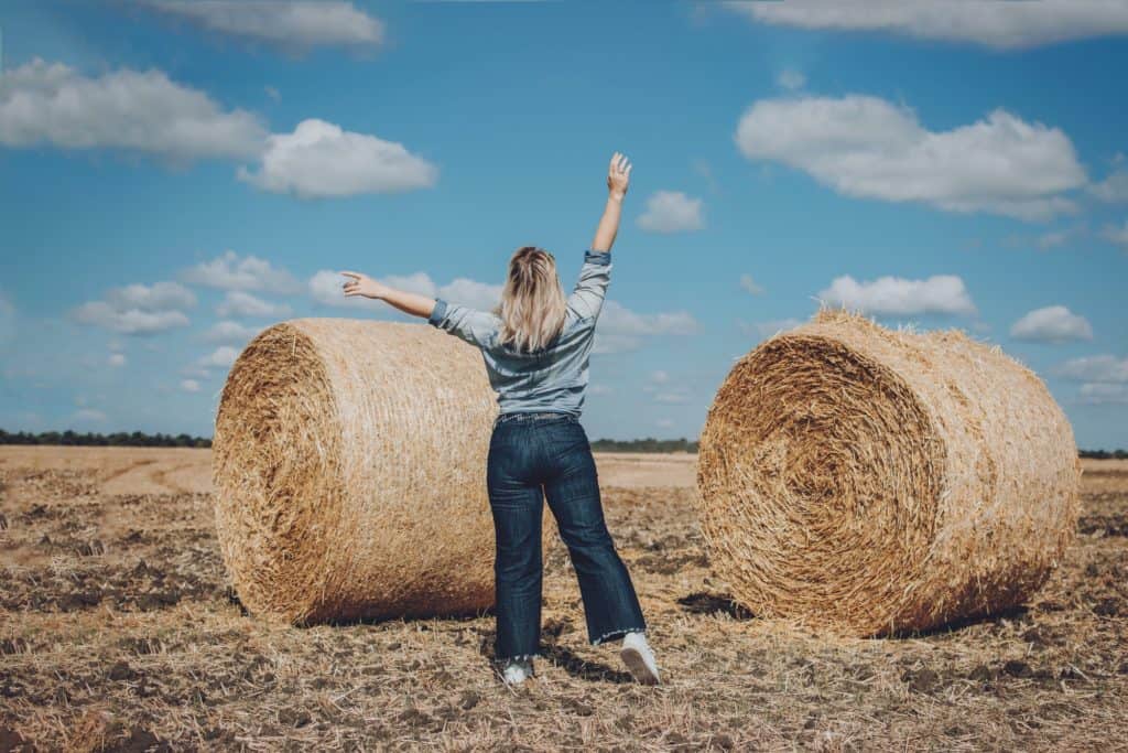 Body positive, high self esteem freedom, concept. Plus size Overweight woman celebrating rising