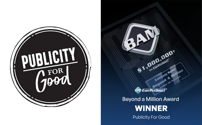 Publicity For Good Honored with BAM Award for Beyond A Million Growth Milestones
